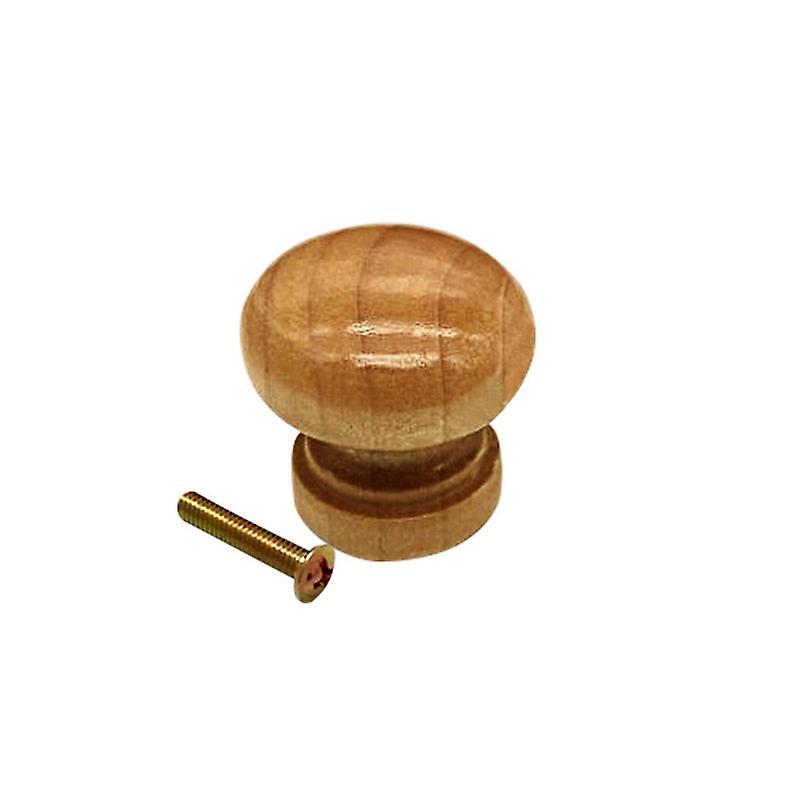 Slowmoose Handles Natural Wooden Cabinet Drawer, And  Wardrobe Knobs For Door 35mm / Wood With Screw