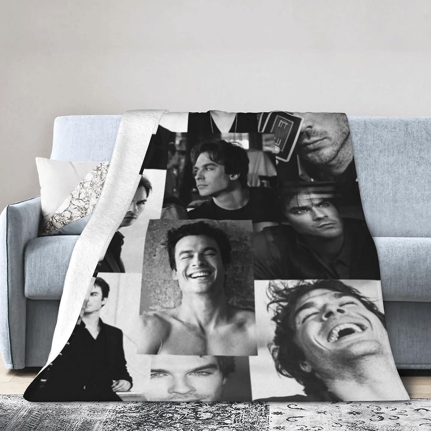 Kerota Ian Damon Somerhalder Salvatore Printed  Lightweight Super Soft Micro Fleece Throw s Fit Couch Bed Living Room Sofa Chair ABD12011 50x40in 1...