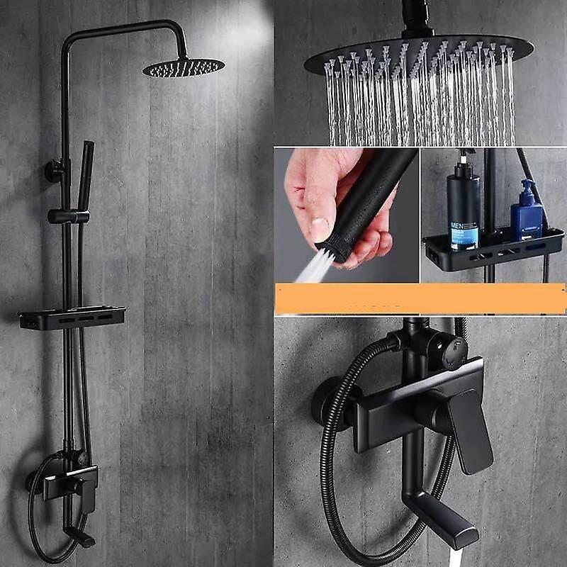 Slowmoose Rainfall Shower Faucets Set - Wall Mounted Mixer Tap Hot & Cold Type B--Dual