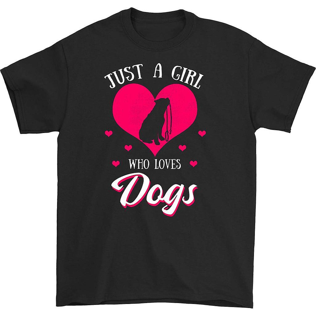 HISHARK Just a girl who loves dog t-shirt black M