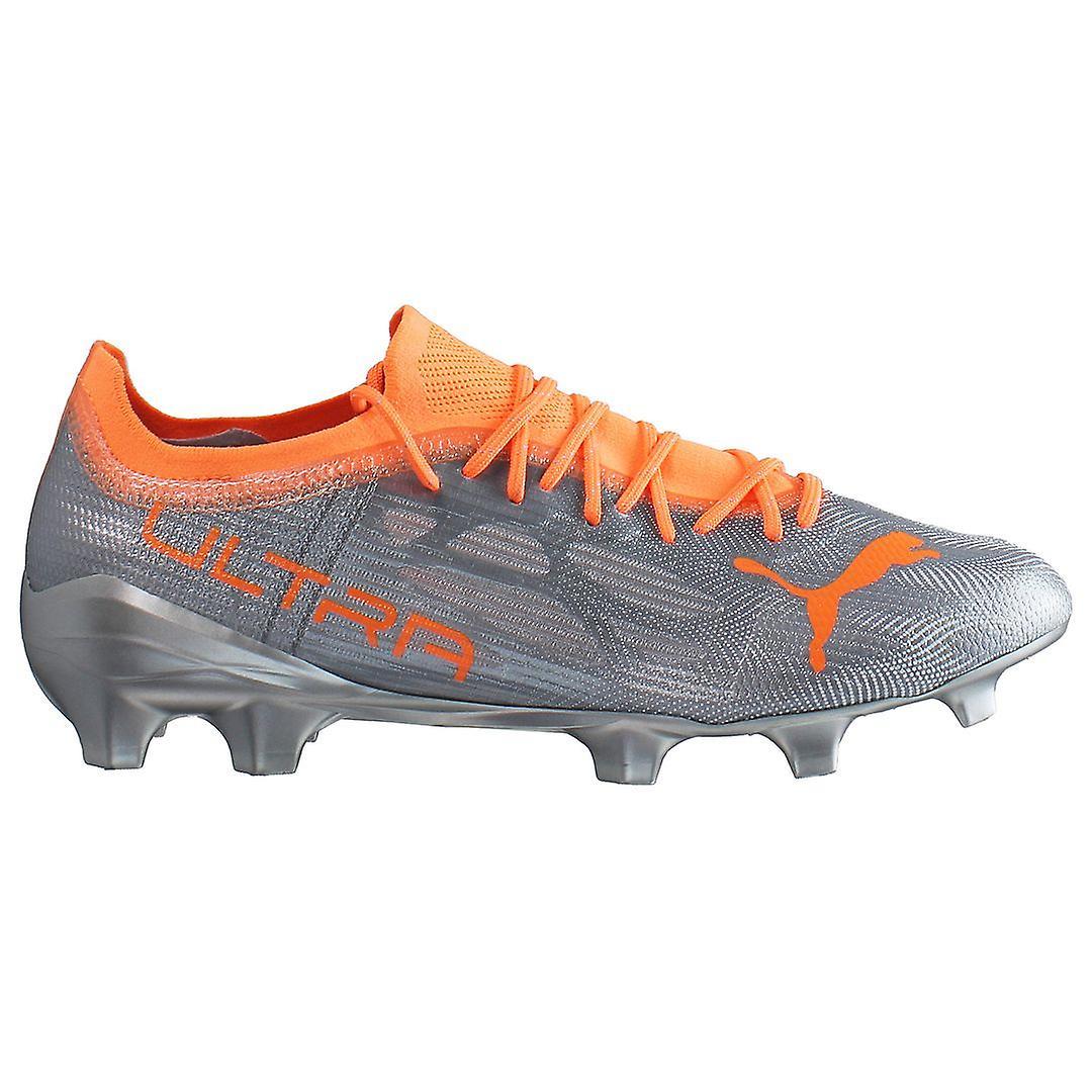 Puma Ultra 1.4 FG/AG Lace-Up Silver Synthetic Mens Football Boots 106694 01 UK 5 EU 38 US 6