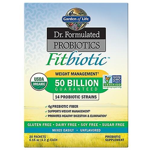 Garden of Life Dr. Formulated Probiotics Fitbiotic, 20 Packets (Pack of 1)