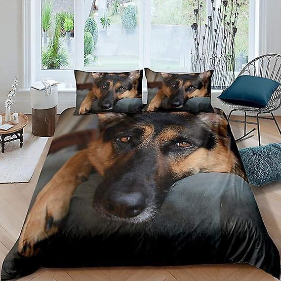 German Shepherd Music Note Bedding Duvet Cover Set For Kids Adults Quilt Cover Pillowcases 135x200cm