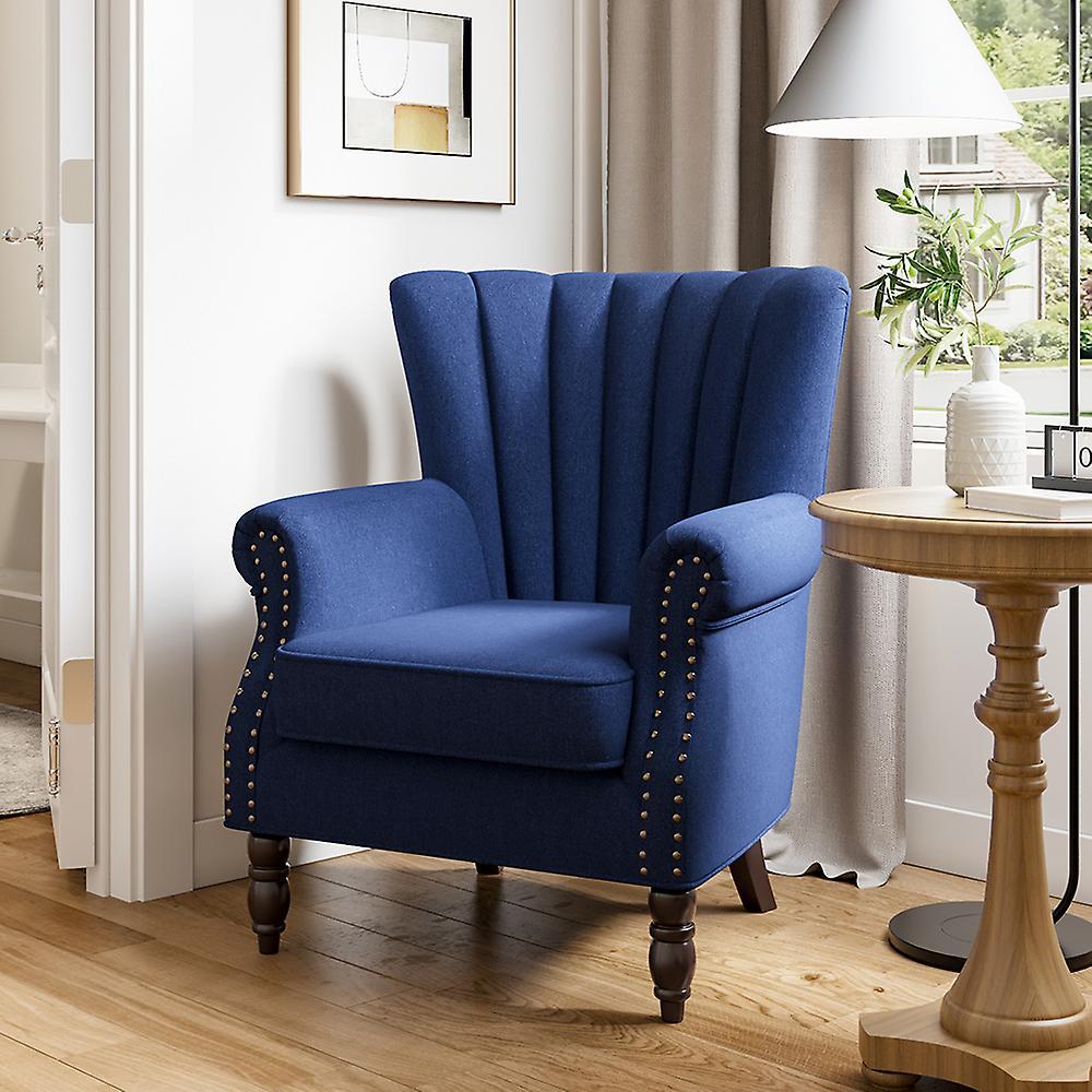 Living And Home Armchair Wingback Tub Chair Single Sofa , Blue