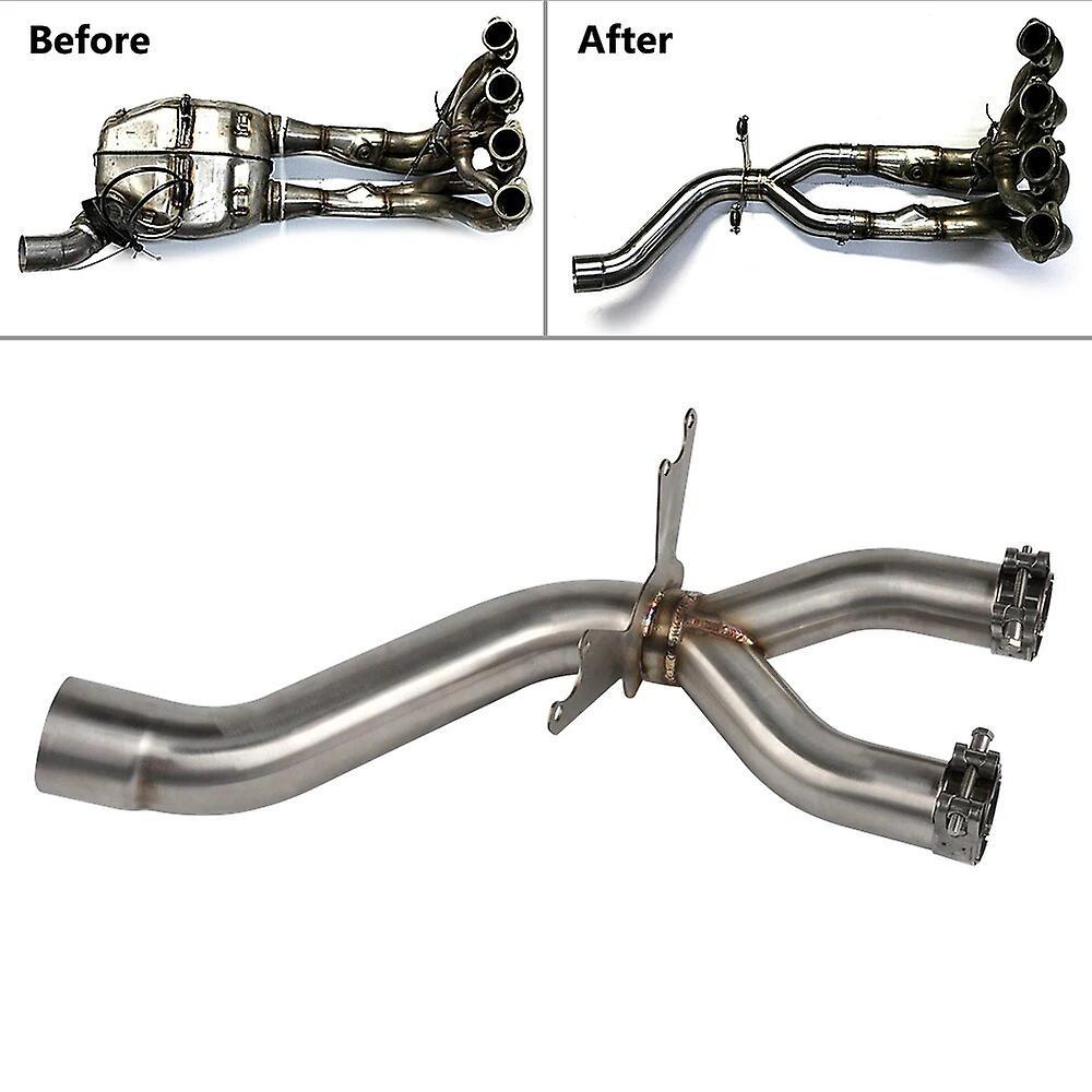 Loerss Motorcycle Steel Mid Pipe Link Exhaust Downpipe For Bmw S1000rr S 1000 Rr 2012 2013 2014 S1000rr Muffler De-cat Pipe