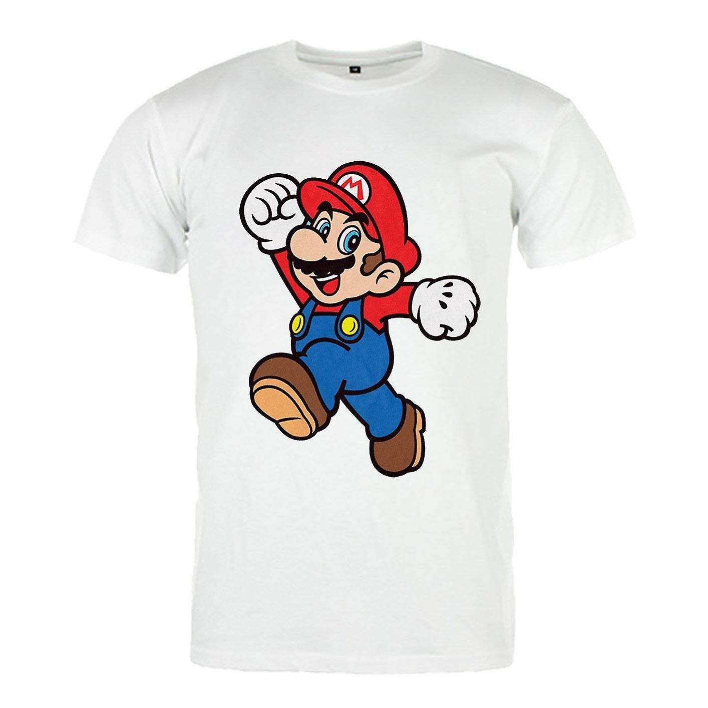 RockShark T-Shirt Blanc Unisex Super Mario Bros White M