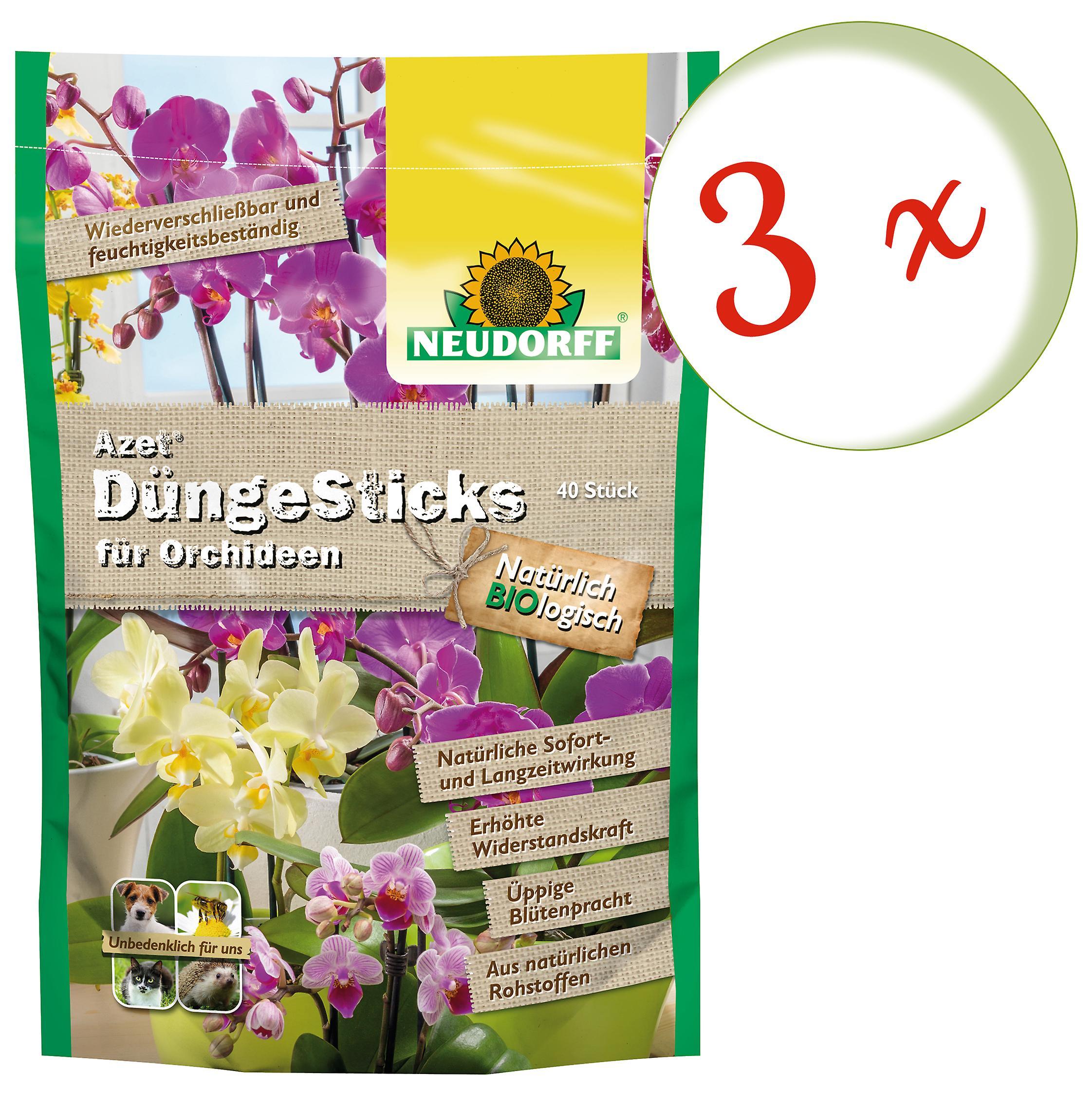 3 x NEUDORFF Azet® Fertilizer Sticks for Orchids, 40 Sticks