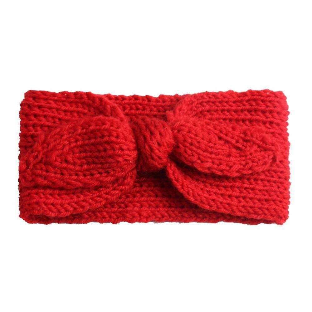 Slowmoose Baby Headband, Elastic Turban Hairband Bows bow red