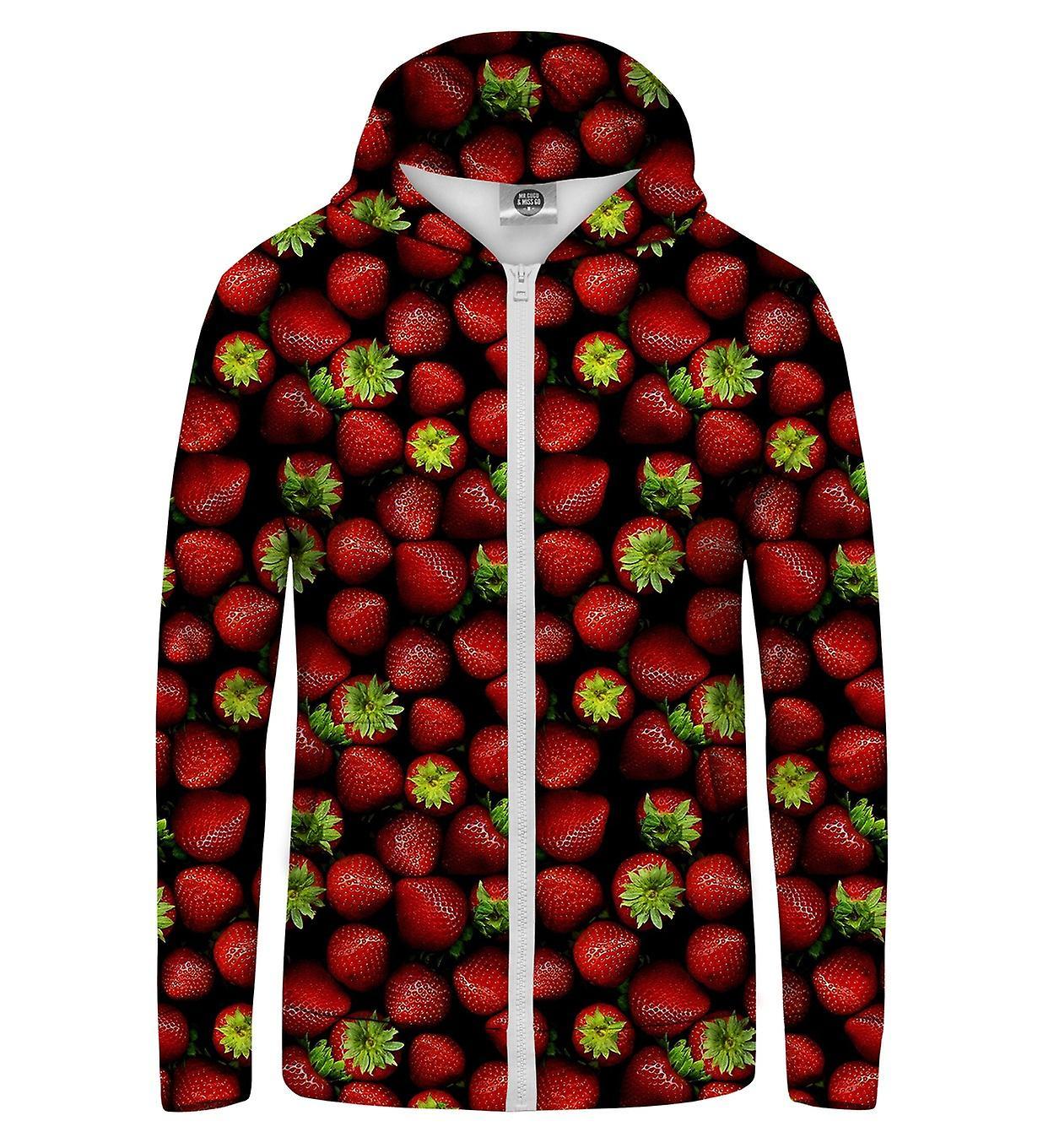 Mr Gugu & Miss Go Mr. GUGU & Miss GO Strawberry Hoodie Kangaroo Zip Up red M