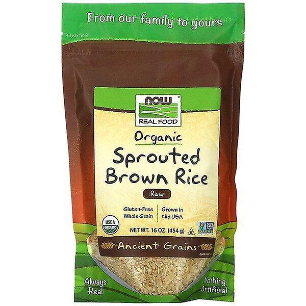 Now Foods, Real Food, Organic Sprouted Brown Rice, Raw, 16 oz (454 g)