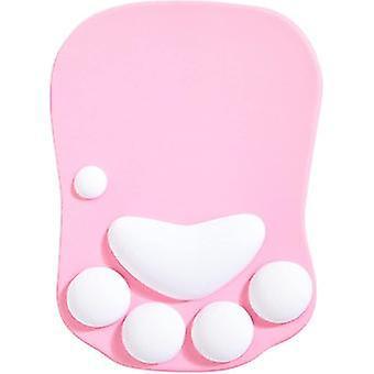 gouhuohuo Cat Paw Mouse Pad, Ergonomic Mouse Pad, Mouse Mat With Wrist Support, Silicone Gel Mouse Pad, Cute Mouse Padpink & White