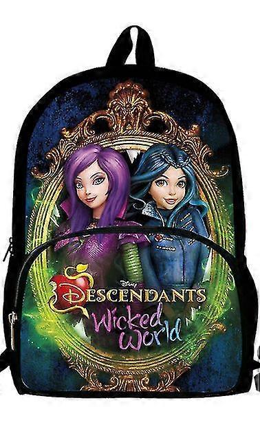 Wwxx 3pcs Descendants 3 Backpack Girls Boys Pencil Box School Bag Anime Cartoon Backpack Laptop Laptop Gift For Children [XH] only backpack3