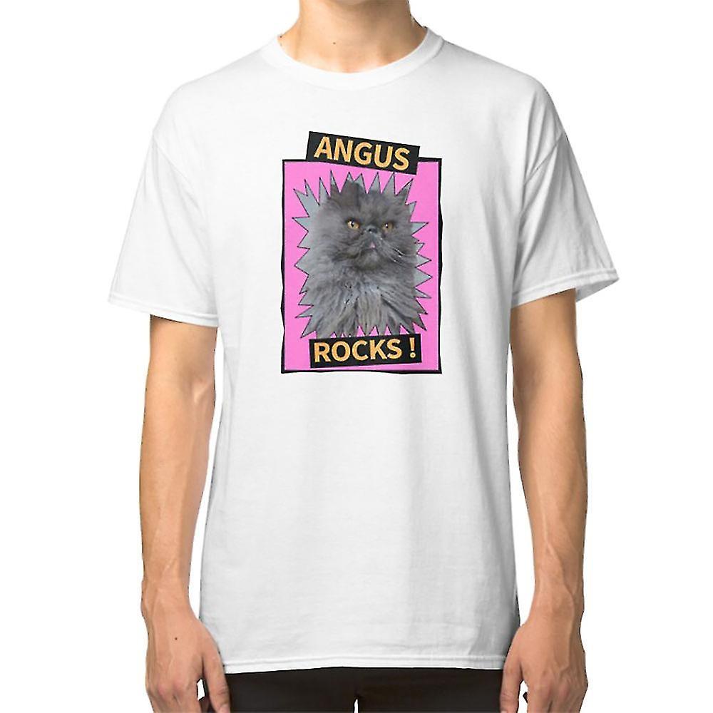 Gildan Angus Rocks T-shirt White M