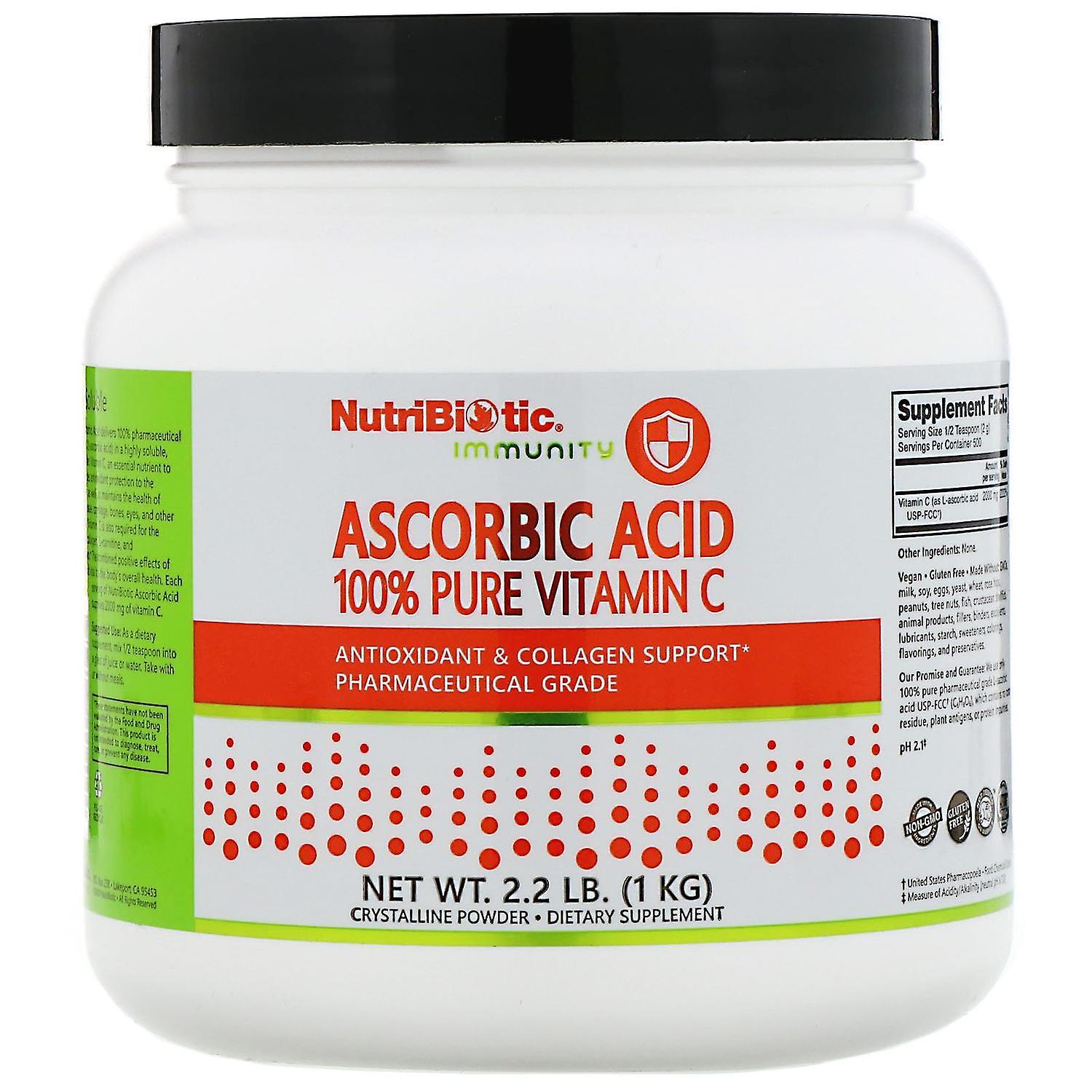 NutriBiotic, Immunity, Ascorbic Acid, 100% Pure Vitamin C, Crystalline Powder, 2