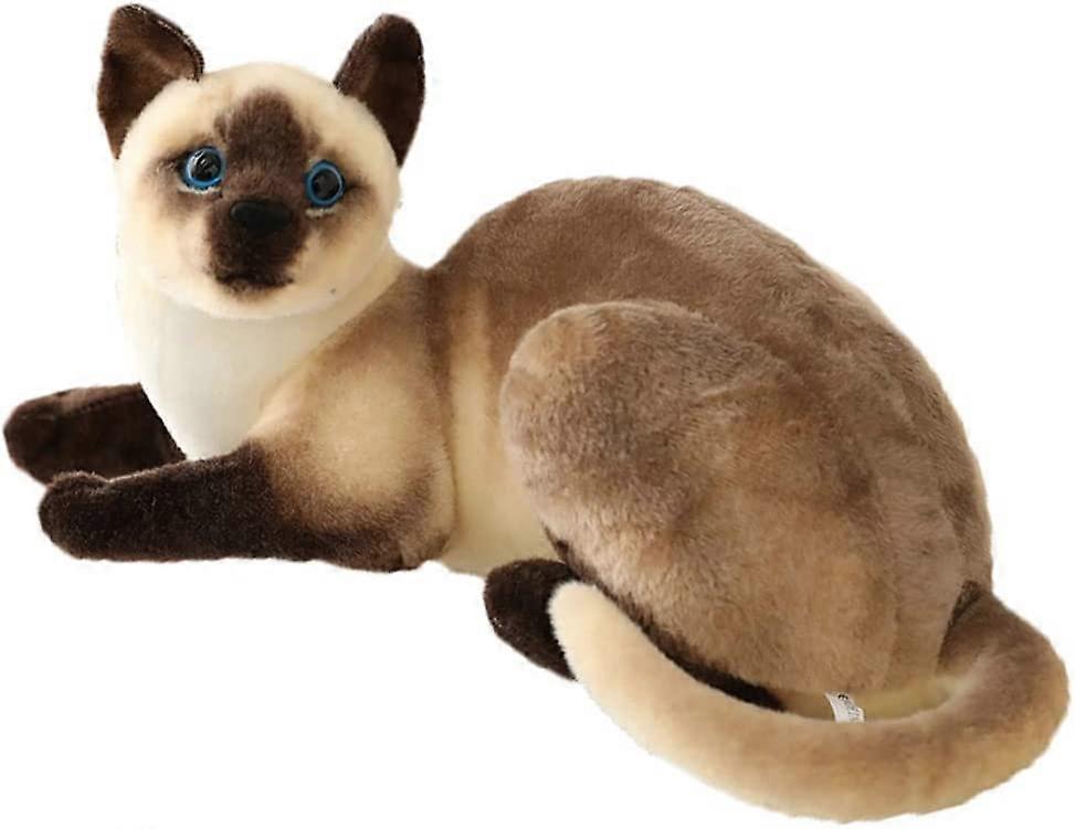 Tinor Siamese Cat Stuffed Animal, Shorthair Cat Realistic Plush Cat Stuffed Toys, Gift for Kids 12inches