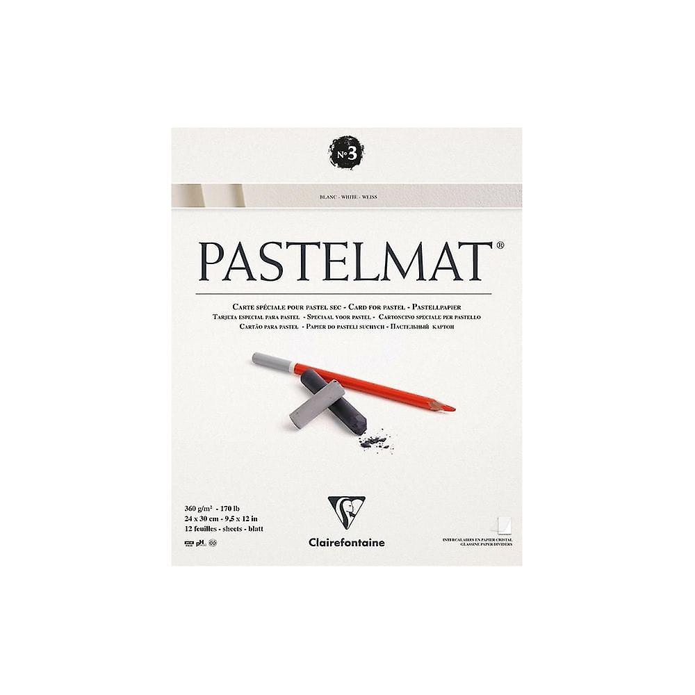 Clairefontaine Pastelmat Pad 360g White Sheets Sizes Listed 24 X 30 Cm