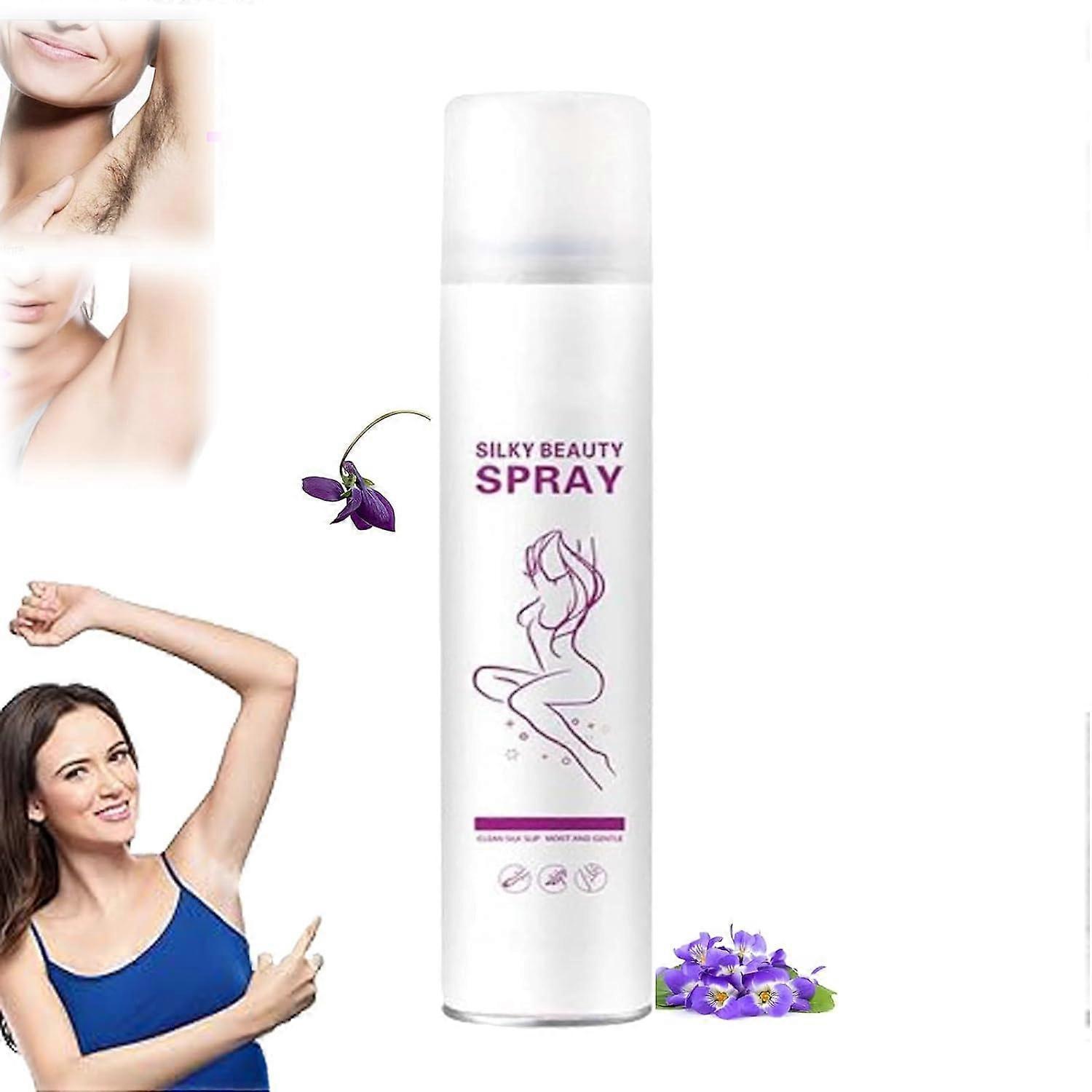 Unbrand Silky Beauty Spray Depilador, 100 Ml Silky Beauty Spray Depilador,Natural Silky Beauty Spray Hair Remover for Underarm, Chest, Back, Legs a...