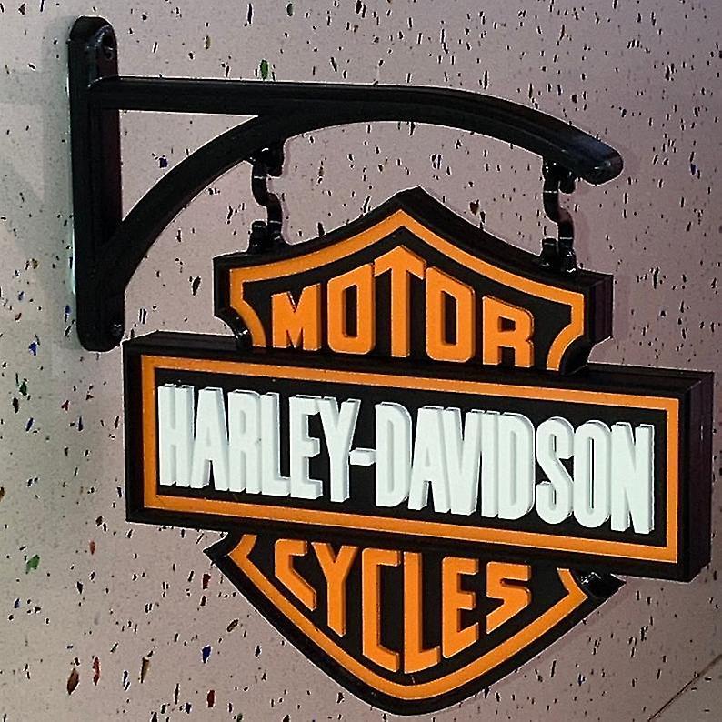 DUQI Harley Davidson Wall Hanging Sign, Harley Davidson Logo Sign Ornament, Harley Davidson Wall Decoration, No Led