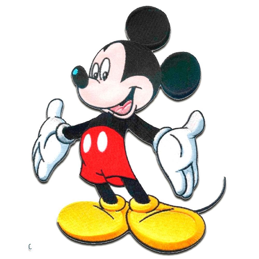 Patch - Mickey Mouse XL "MICKEY STANDING" Disney - black - 20x15cm - Iron-on patches