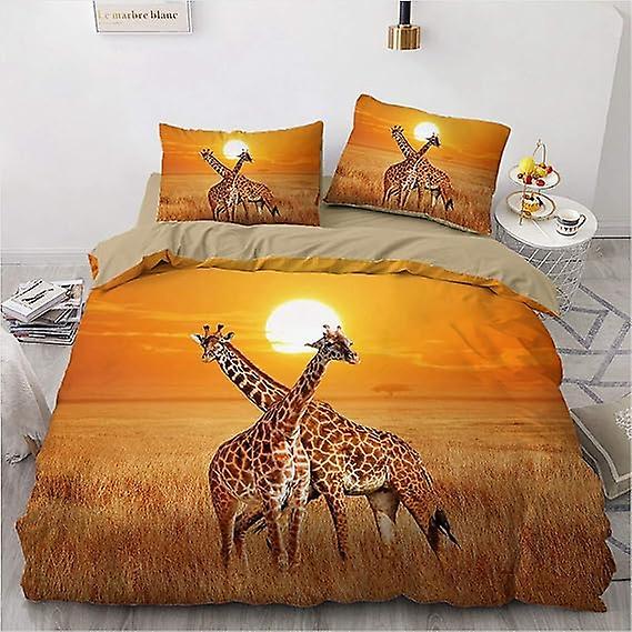 Duvet Cover Sets 3d Giraffe Comforter Sets Duvet Cover Bedding Sets Kids Animal Duvet Cover Set Cartoon Duvet Covers Giraffe 02 200x200cm