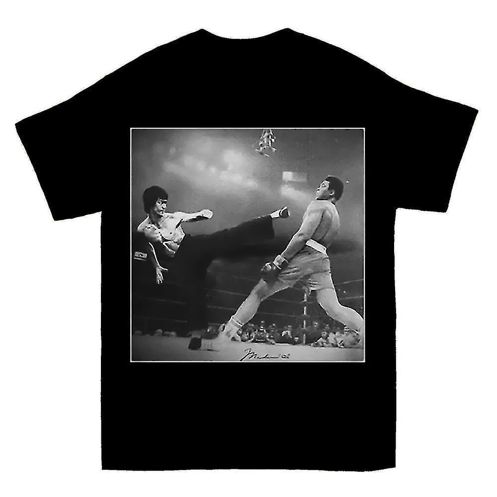 Gildan Bruce Lee Vs Muhammad Ali T-shirt Black L