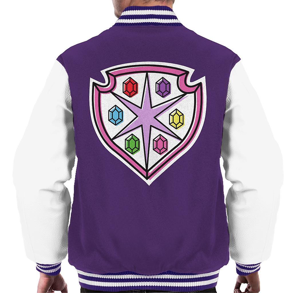 My Little Pony Shining Armor Men's Varsity Jacket Purple/White Medium