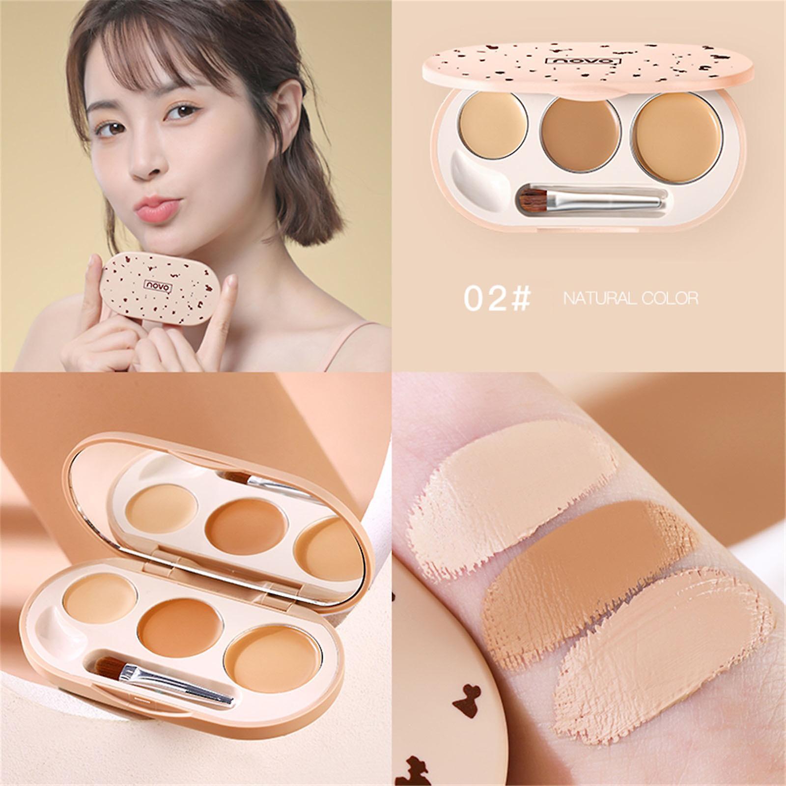 Baodan Novo Concealer Palette Covers Spots, Acne, Face, Dark Circles, Base Makeup 02#Natural Color B