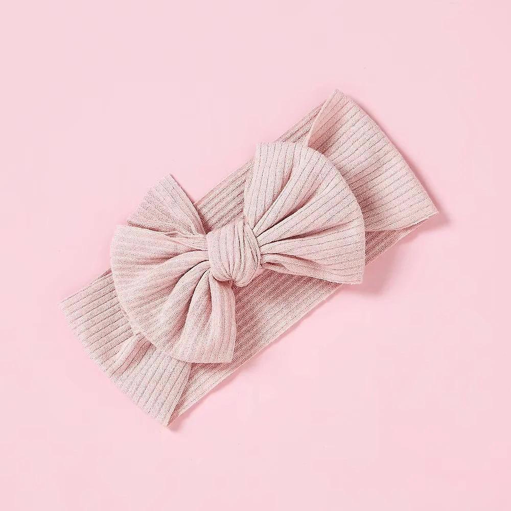 Slowmoose Baby Headband, Elastic Turban Hairband Bows style8 pink