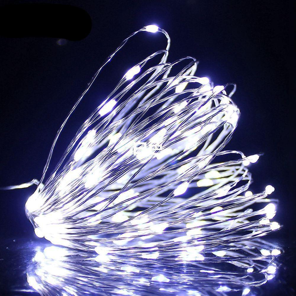 Slowmoose Ac 220v/110v, 1/2/5/10/20m- Copper Wire Led String Lights White 20Meter 200LEDs