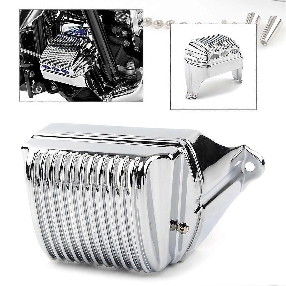 Muggyz Chrome Motorcycle Front Voltage Regulator Cover Accent for Harley Electra Glides Road Kings 97-11 & Road Glides Street Glides