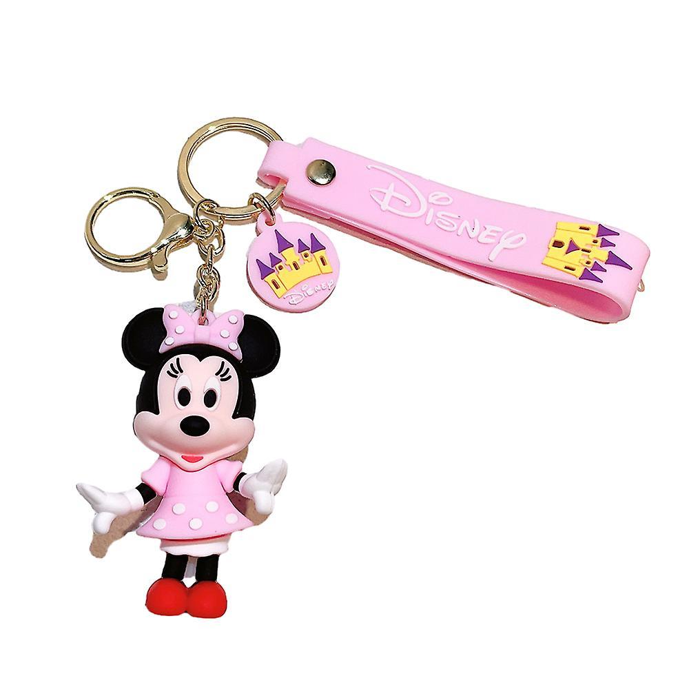 Mylight Cute Cartoon Minnie Mickey Mouse Keyring Keychain Backpack School Bag Kids Gifts Pink Minnie