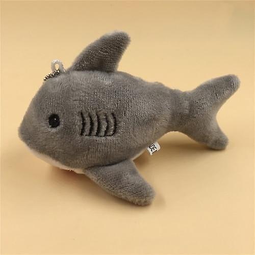 Slowmoose Plush Shark Stuffed Toy Doll , Mini Small Ocean Animal Key Chain gray