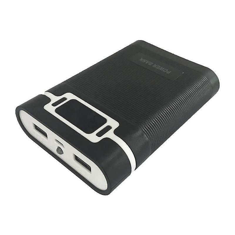 Slowmoose 18650 Portable Battery Shell Box With Lcd Display And 2 Usb Interface Black 2