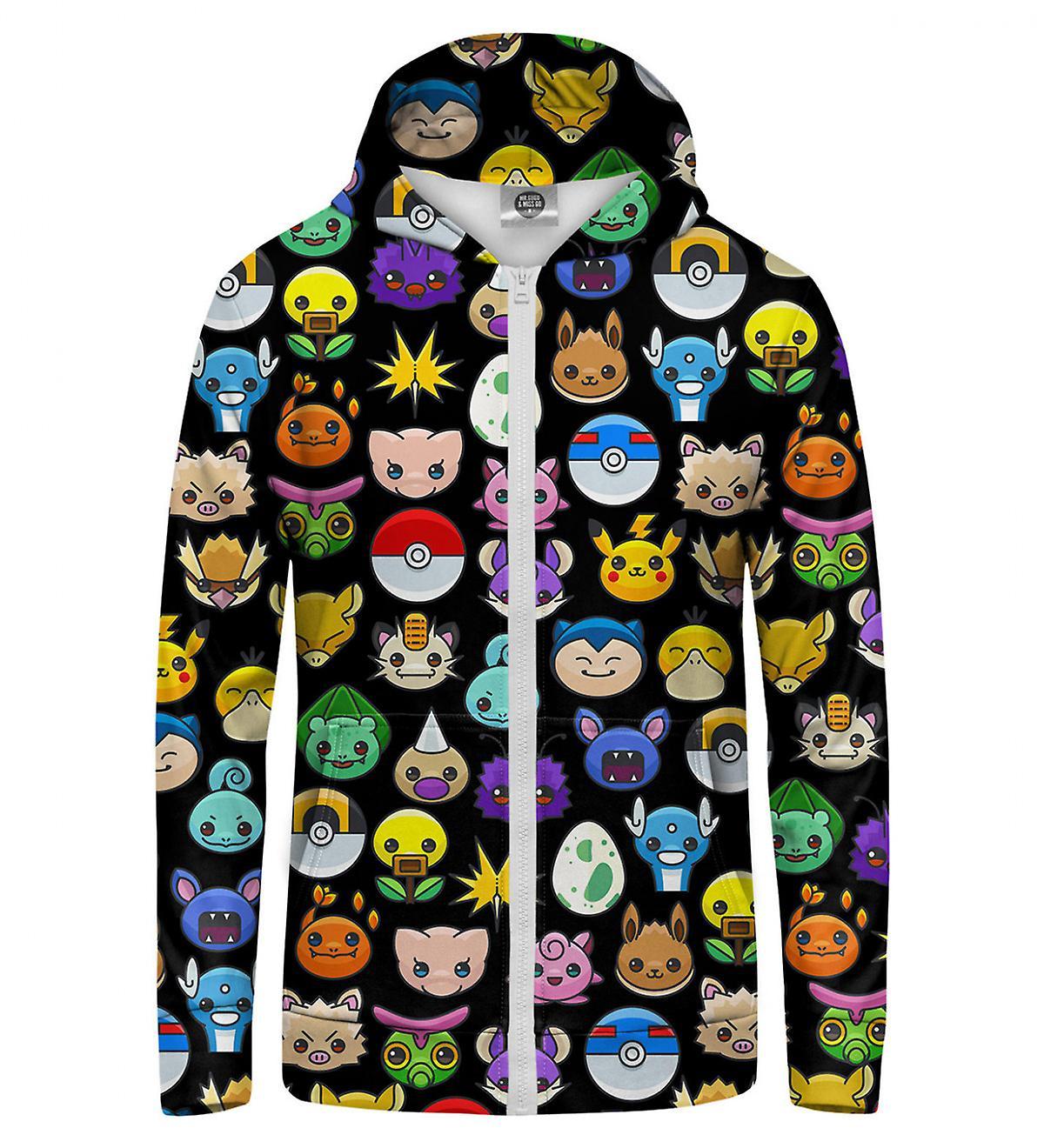 Mr Gugu & Miss Go Mr. GUGU & Miss GO Pokemoji Zip Up Hoodie black L