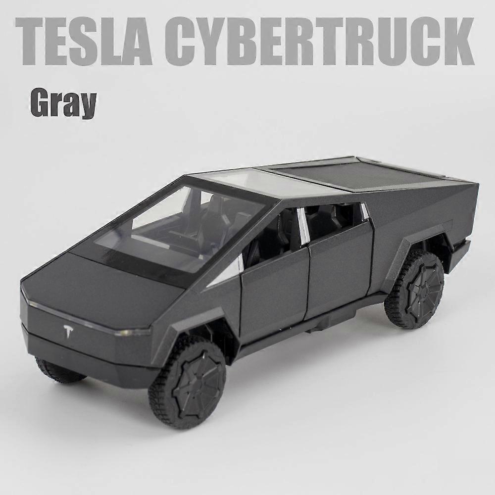 1:32 Tesla Cybertruck Alloy Car Model Diecasts  Toy Vehicles Toy Cars Pickup Truck Kid Toys For Children Christmas Gift Boy Toy Gray