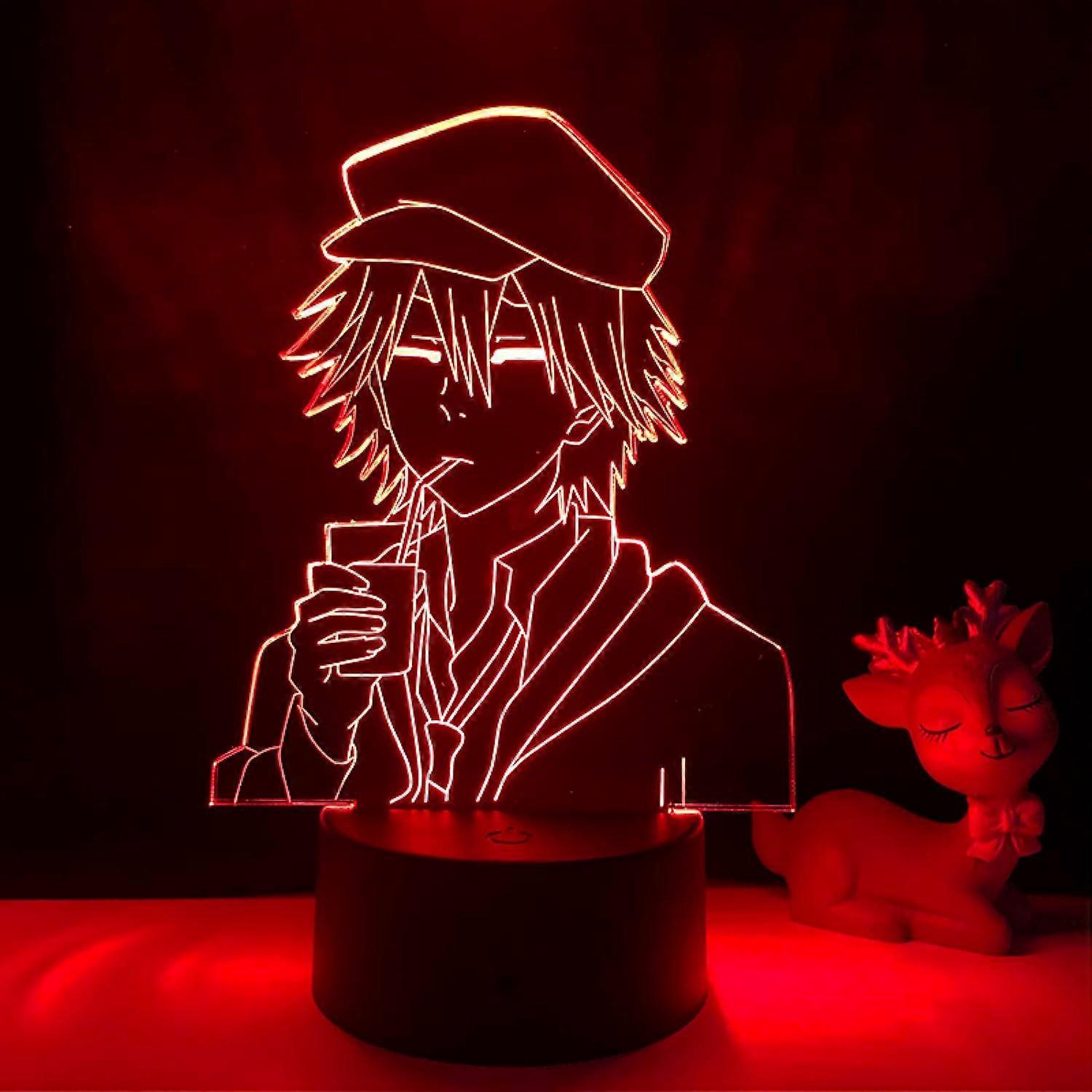 Xcy Anime Led Light Bungo Stray Dogs Ranpo for Bedroom Decoration Nightlight Birthday Gift Room Decor Table 3D Lamp Bungo Stray Dogs