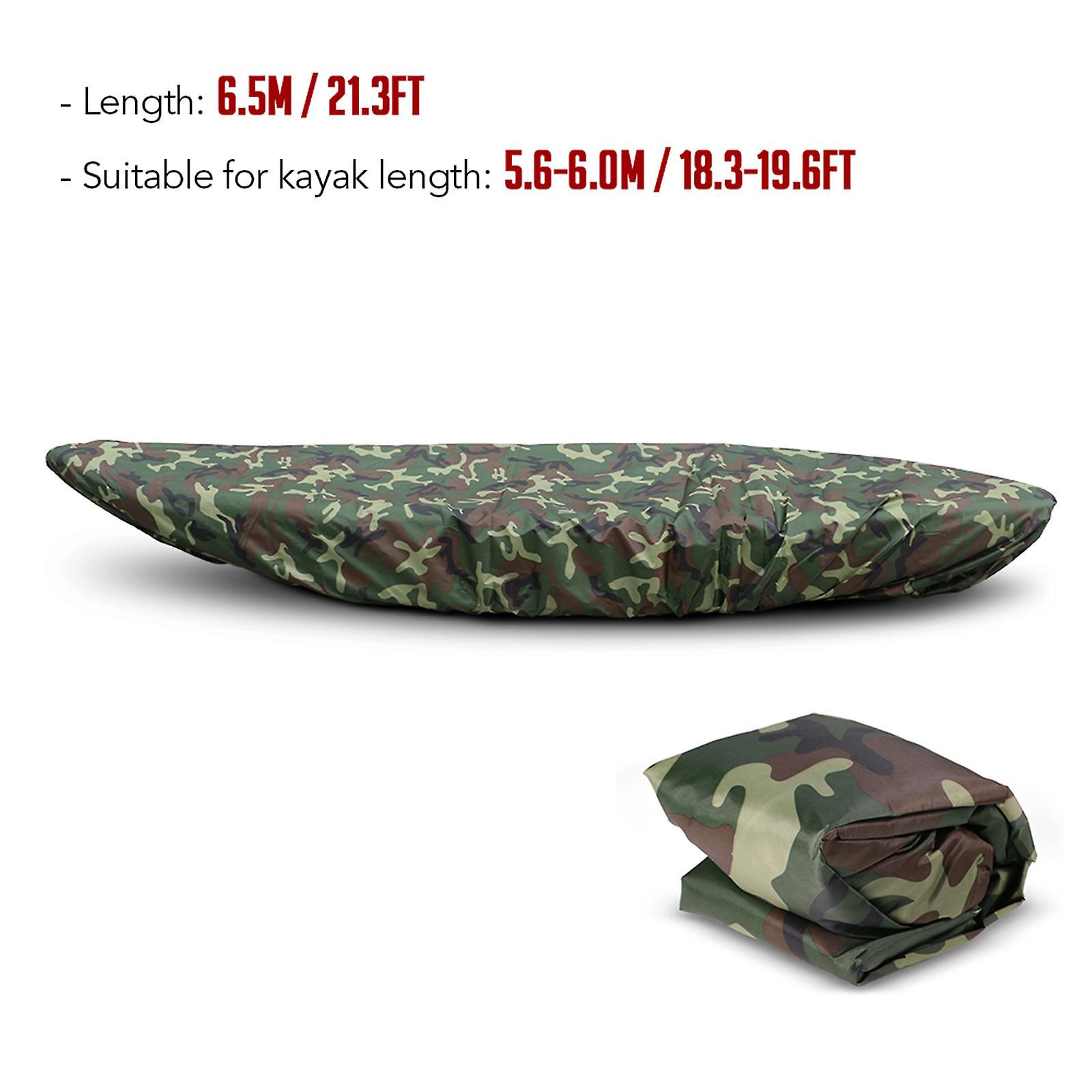 Dinoply Universal Kayak Cover Canoe Boat Waterproof Uv Resistant Kayak Cover Dust Storage Cover Shield Kayak Boat Canoe Storage Cover Camouflage 3 ...