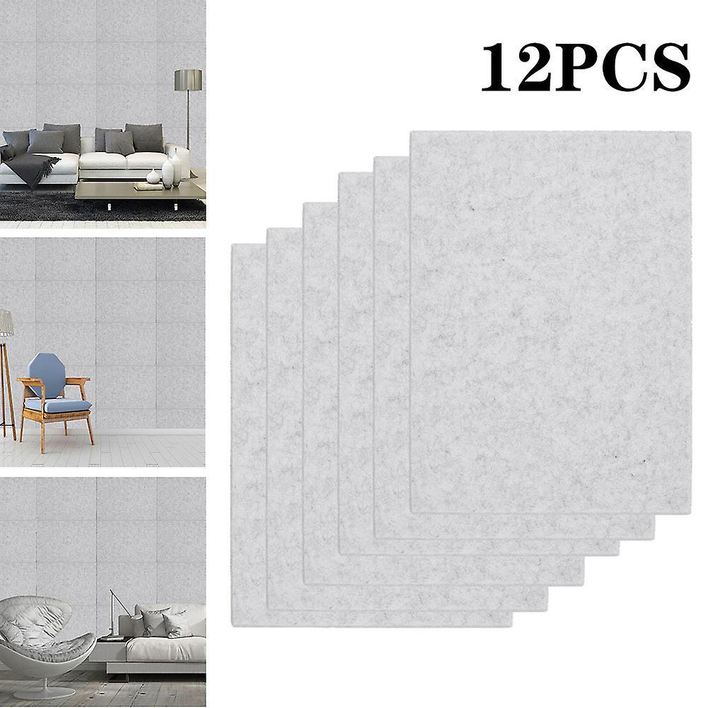 Living And Home 12pcs Acoustic Panels Studio Soundproofing Wall Tiles-Silvery Grey