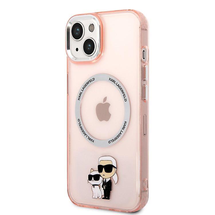 Karl Lagerfeld MagSafe Cover Case Karl and Choupette for iPhone 14 Plus - Pink