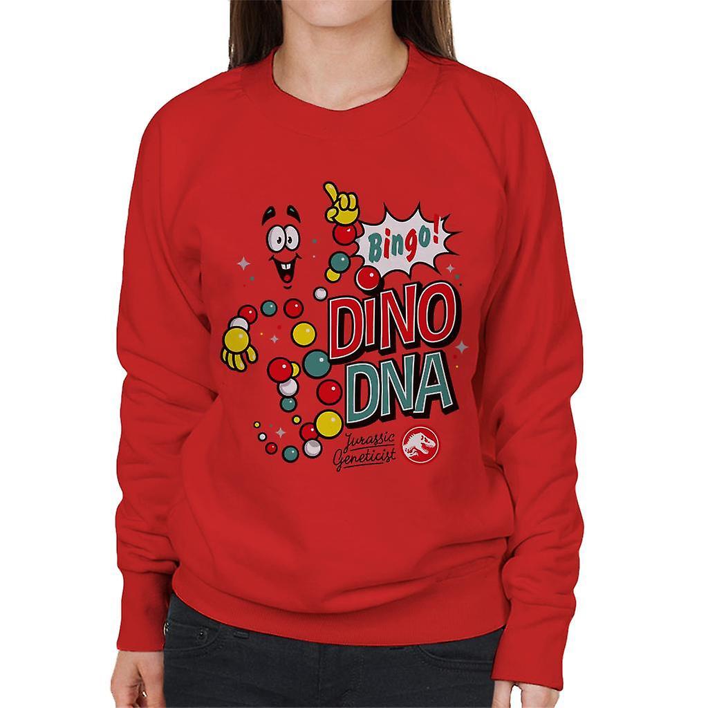 Jurassic Park Bingo Dino DNA Women's Sweatshirt Red Small