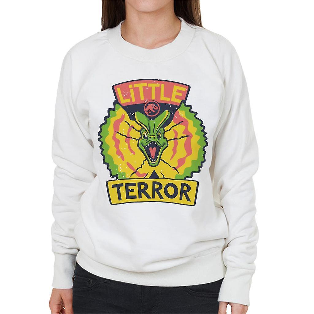 Jurassic Park Dilophosaurus Little Terror Women's Sweatshirt White Medium