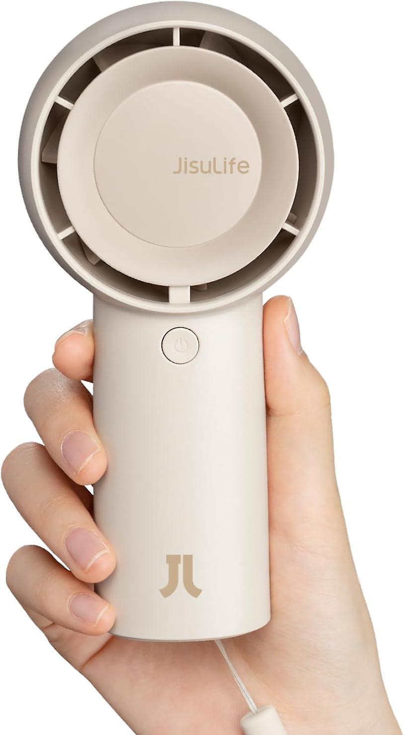 Get It JISULIFE Handheld Portable Turbo Fan [16H Max Cooling Time], 4000mAh USB Rechargeable Personal Battery Operated Mini Small Pocket Fan with 5...