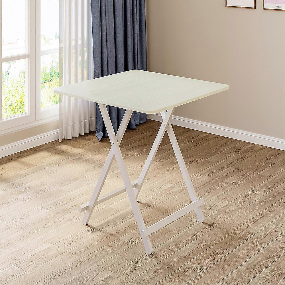 Living And Home White 70x70cm Folding Wooden Dining Table