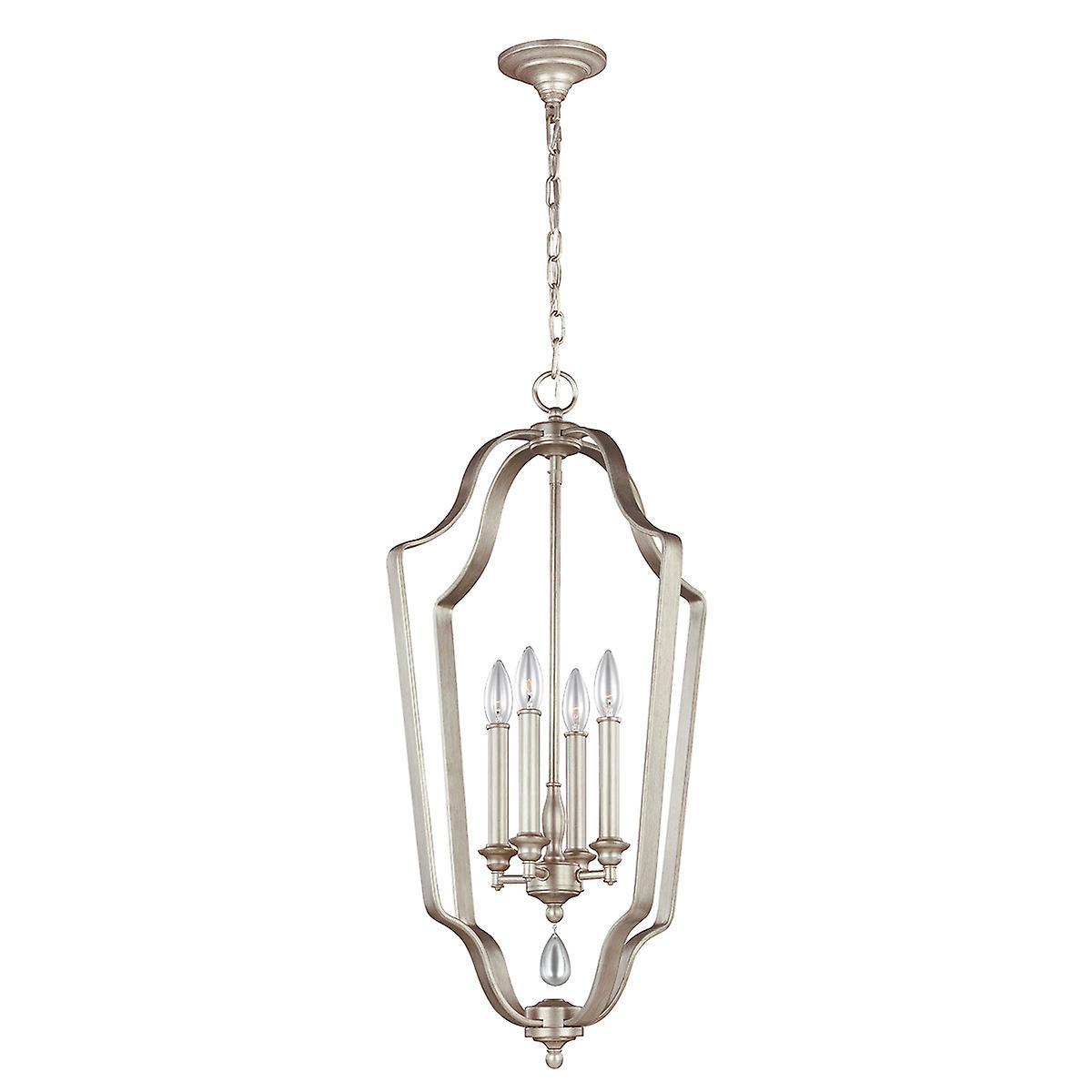 Dewitt 4 Light Ceiling Pendant Chandelier Silver E14