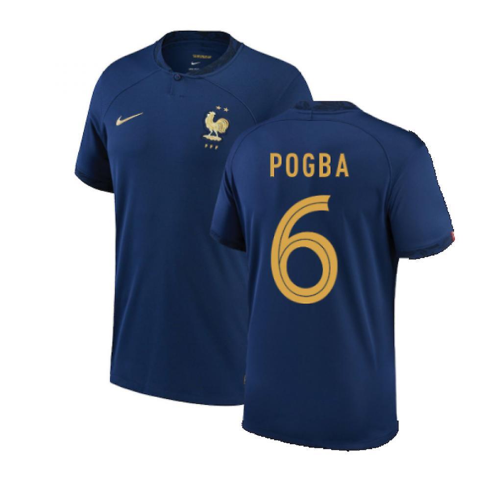 Nike 2022-2023 France Home Shirt (POGBA 6) Navy L