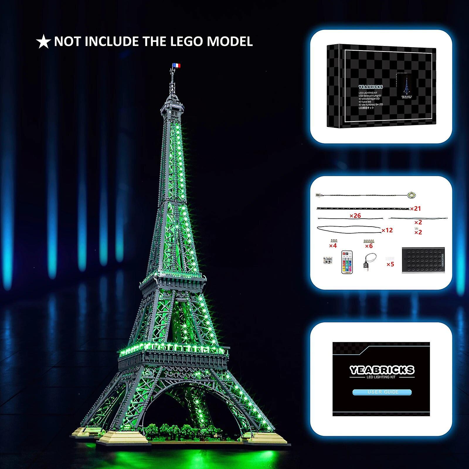 Arysieer YEABRICKS LED Light Kit for 10307 Eiffel Tower Building Blocks Set Bricks Toys for Children(NOT Include the Model) RC Version Only LED Lig...