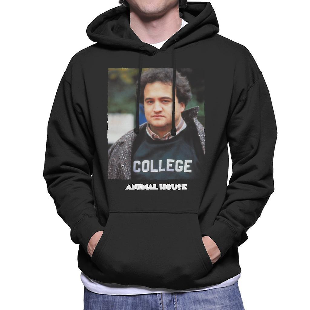 Animal House John Bluto Blutarsky College Men's Hooded Sweatshirt Black X-Large