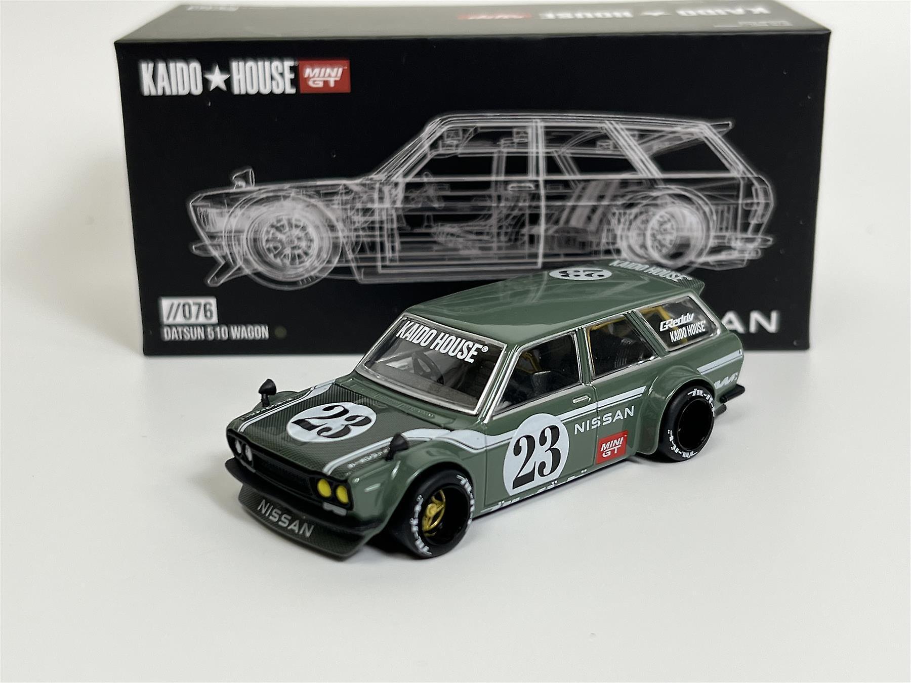 Mini GT Nissan Datsun 510 Wagon Carbon Fiber V3 1:64 Scale Kaido House KHMG076