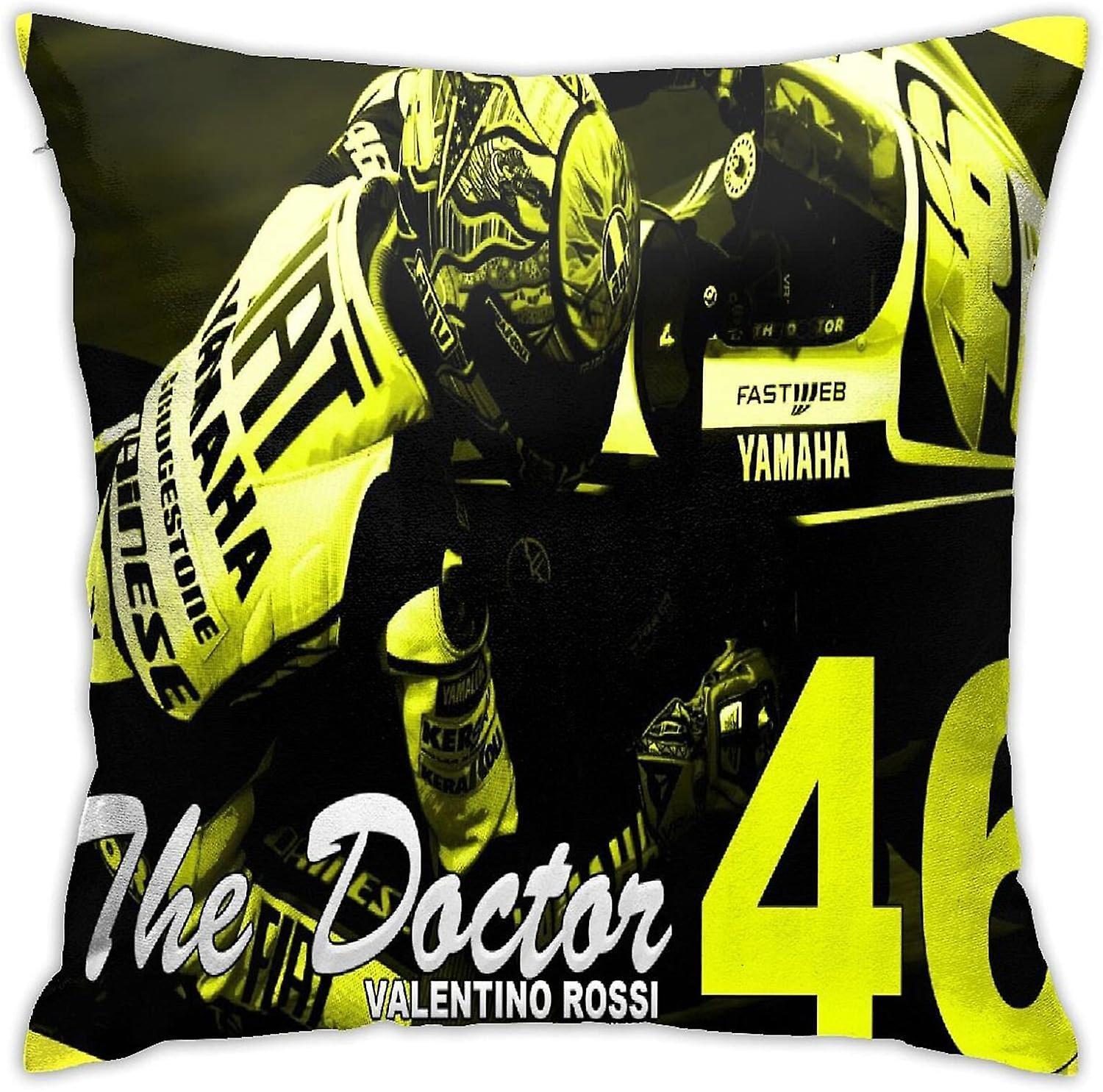 Kerota Valentino Rossi Throw Pillow Case Cushion Covers,Sofa Bed Home Decor Pillow Cover Cushion Cover18"x18" AB-3600 45x45cm