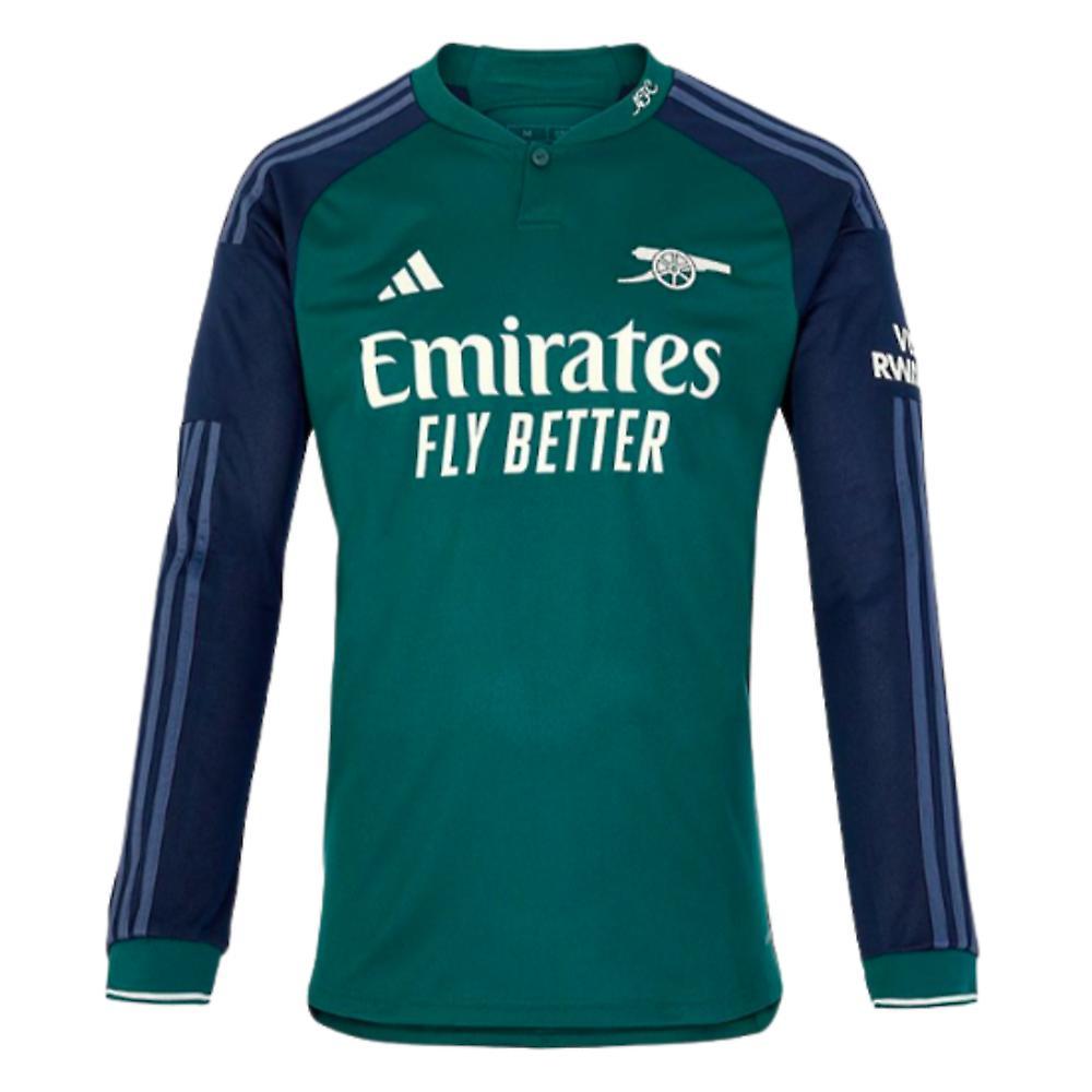 Adidas 2023-2024 Arsenal Long Sleeve Third Shirt Green Medium 38-40 inch Chest